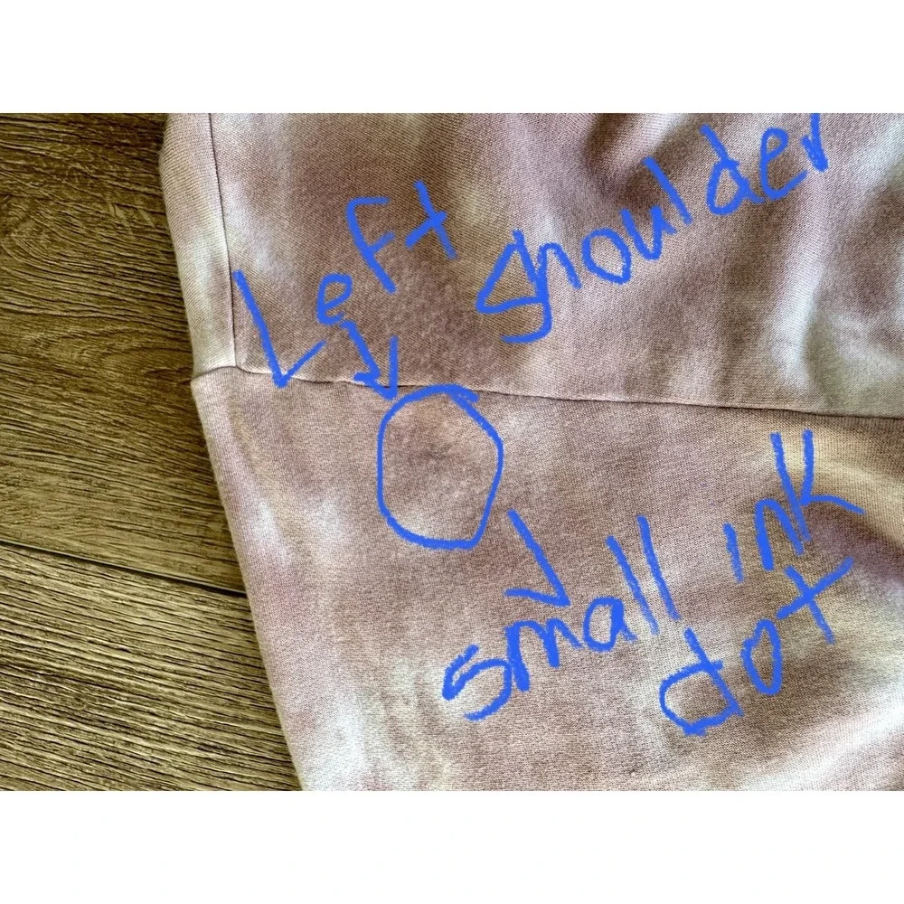 Beyond Yoga Pink Tie Dye Cozy Fleece Sweatshirt Crewneck Size L - Picture 6 of 6